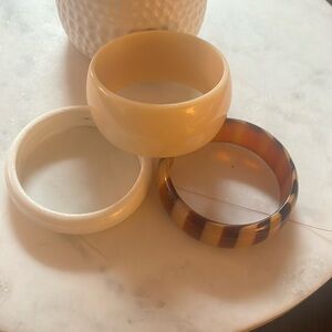 Lucite bracelets. Set of three. Vintage